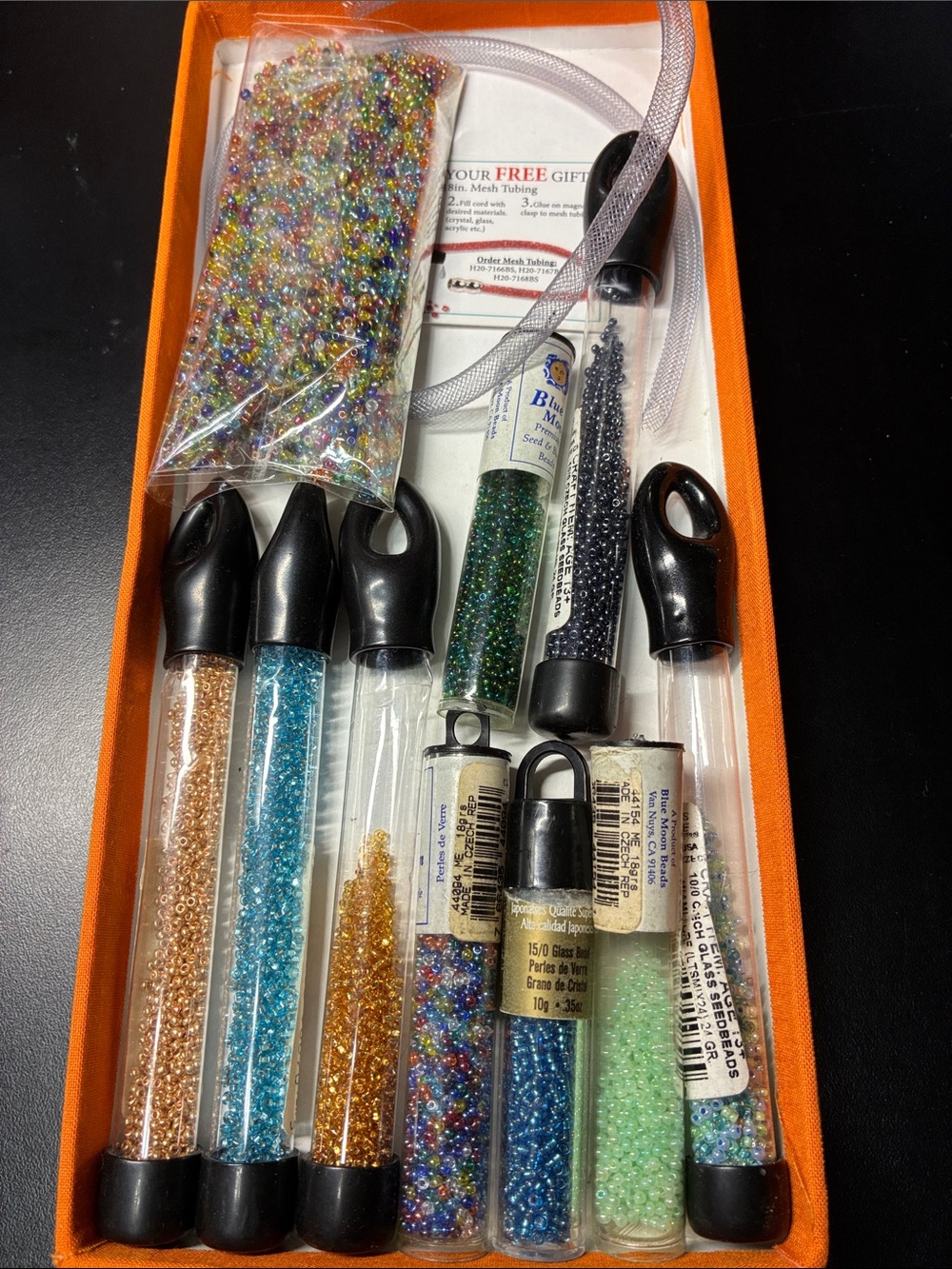 Mixed Glass Seed Bead Tube Set - Multicolor 15/0 and 10/0